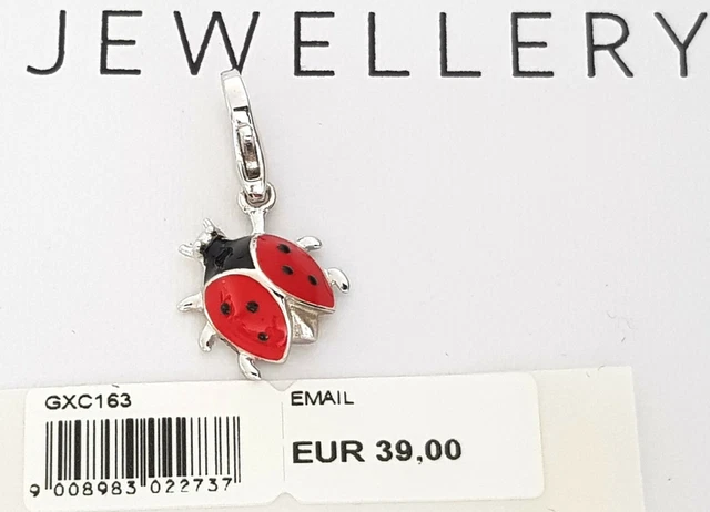 GOOIX CHARM Silber 925 er Charms Anhänger Marienkäfer Emaille rot NEU 169
