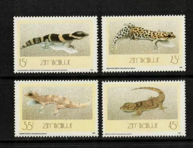 1989 Zimbabwe Lizards Stamps SG 746/9 Set of 6 MUH