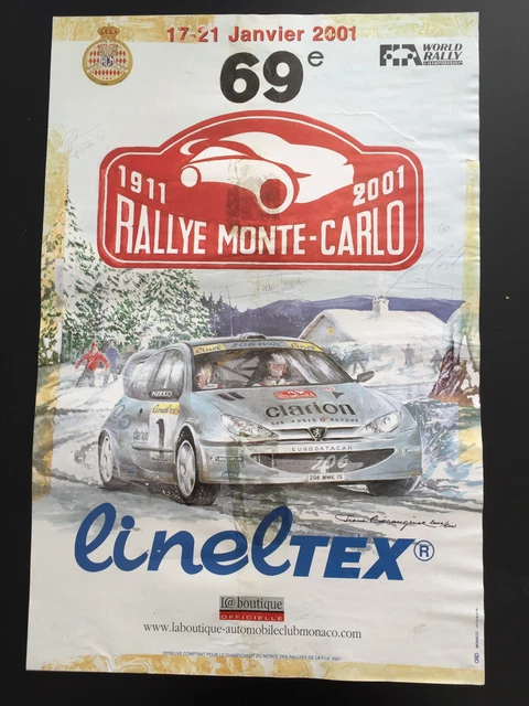 Emailschild Rallye Monte Carlo Logo Emaille Schild Reklame (Neu (gemäss