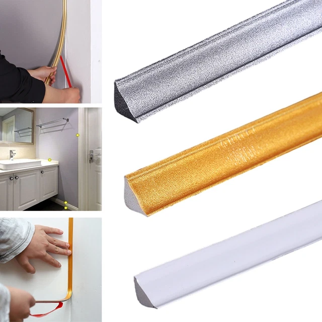 Strisce Sigillanti Linea Morbida Striscia Decorativa PVC Oro Bianco Argento Aree da Incasso