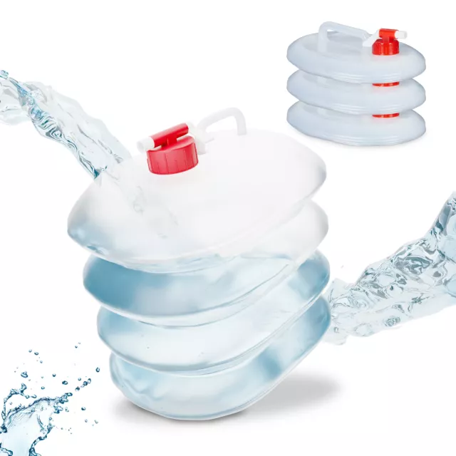 Faltkanister 4er Set, Wasserkanister faltbar, Wassertank Wasserfaltkanister