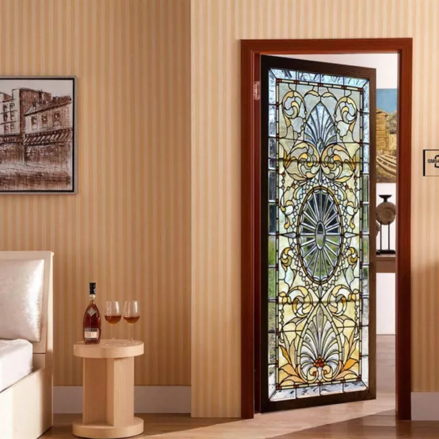 Static-Cling Frosted Stained Glass Door 3D-Sticker Film Privacy Decor