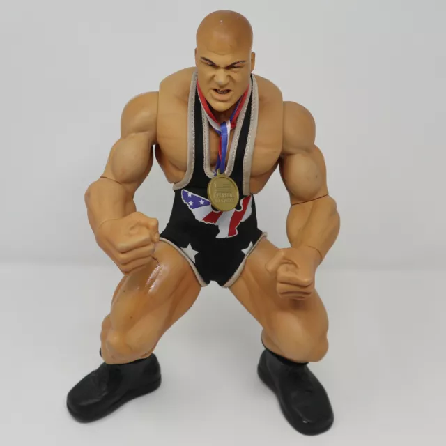 2005 Jakks Wwe World Wrestling Ring Giants Kurt Angle 14" Poseable Action Figure