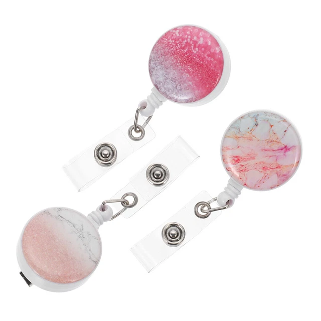 3 Pcs Einziehbare Ausweishalter Einfach Zu Ziehendes Abzeichen Epoxid