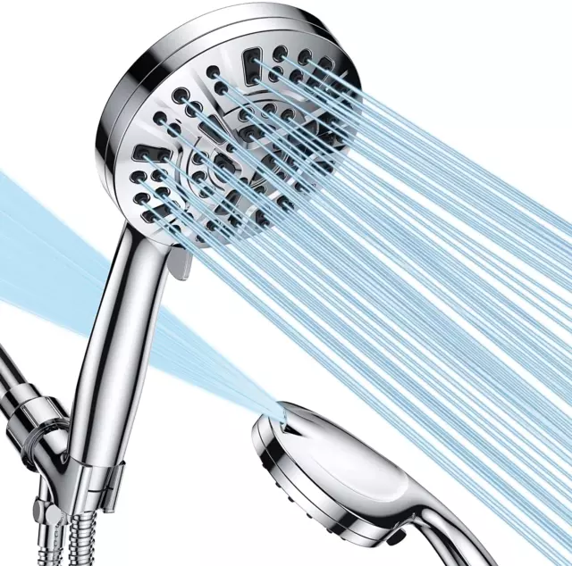 Sosirolo High Pressure Shower Head Hheld 8 Spray Settings + 2 Power Jet Modes Sh 2