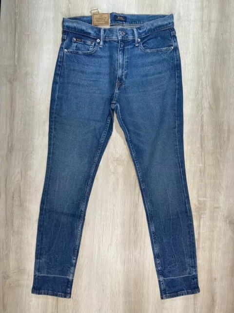 NWT Polo Ralph Lauren Women’s The Tompkins Mid Rise Skinny Blue Jeans