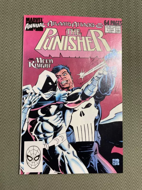 The Punisher Annual #2 (7.5) Moon Knight app, Marvel Comics 1989