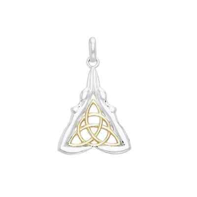 Wiccan Danu Goddess Celtic Triquetra Sterling Silver Pendant Peter Stone Jewelry