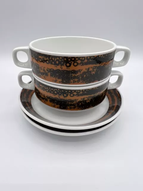 Vintage Baucher Weiden Soup Bowls/Plates, 2 Sets