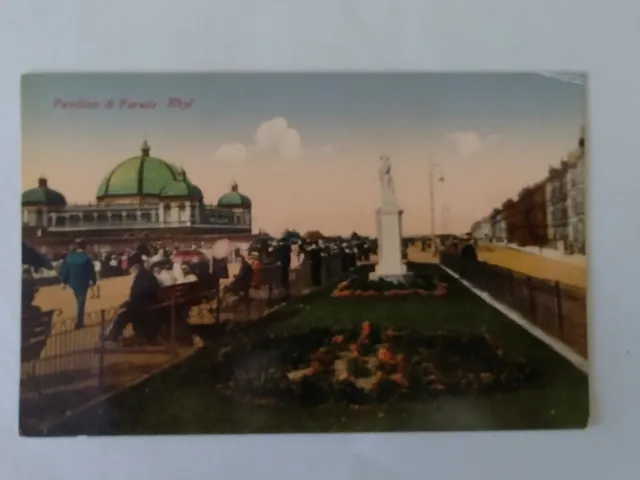 Edwardian Postcard, Parade and Pavilion , Rhyl,  Denbighshire , Wales