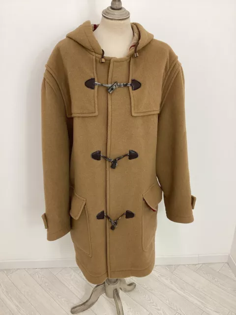 ZARA MEN’S THIS Town Inspired Brown Hooded Duffle Coat Wool Blend Size ...