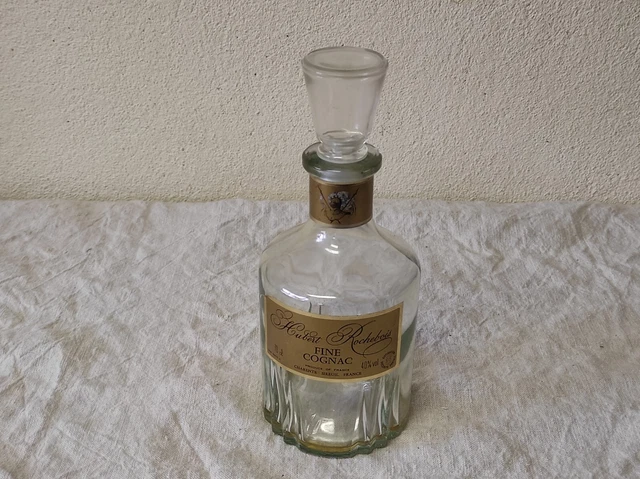 Bouteille, Carafe à Cognac en verre avec son bouchon