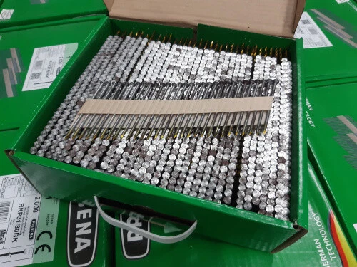 20° RKP Prebena Streifennägel 3,4x100mm Glatt blank Papier Streifennagler ROST 1