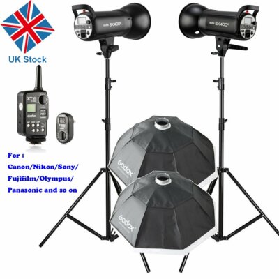 GODOX SK300II 2.4G Studio Strobe HEAD MONOLIGHT Bowens montare Softbox Stativo 