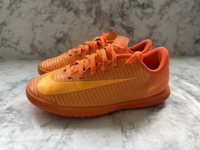 Nike Youth 3Y MERCURIALX VORTEX III IC Zapatos de Fútbol Estilo 831953-888 Naranja