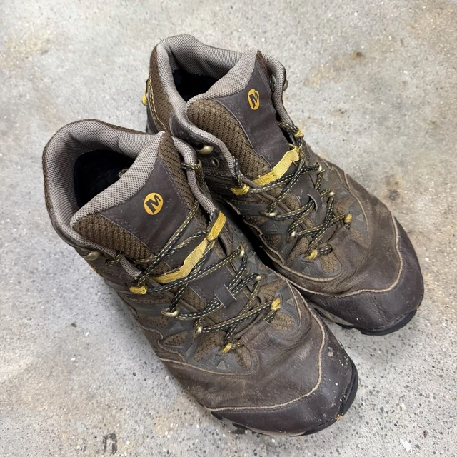 MERRELL MENS ALL Out Blaze Mid Waterproof Hiking Boot Brown Size US 12 ...