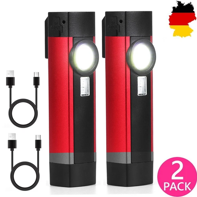 Northpoint Lampe De Travail Solaire Extérieure Avec Power Bank 10000 MAh - Étanche Et Polyvalente Rouge
