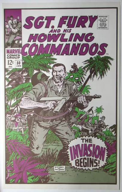 FOOM POSTER - SGT FURY HOWLING COMMANDOS 50 Marvelmania Mail Order Only 1970