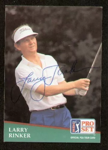 Larry Rinker signed autograph 1991 Pro Set Golf No. 6