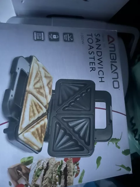 Ambiano Sandwich Toaster 1000w Brand New