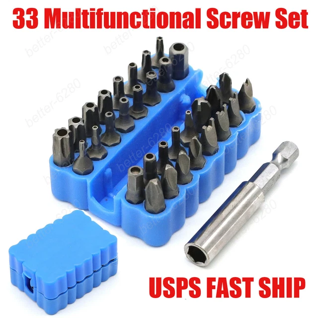 33 TORX BIT Tamper Proof Security Torq Set Hex Star Spanner Tri Wing