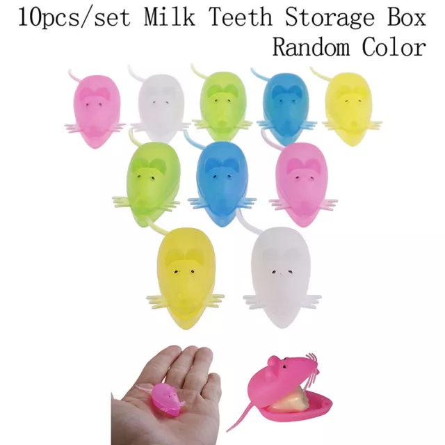 10Pcs Mini Plastic Baby Milk Teeth Holder Organizer Box Save Tooth Storage Y'mj