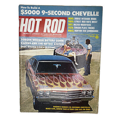 Hot Rod Magazine Vintage July 1975 Chevelle Original Not Reprint