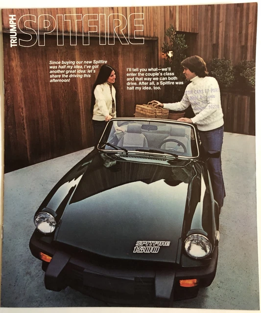 Vintage 1979 - 1980 Triumph Spitfire 1500 Advertising Dealer Brochure - Foldout