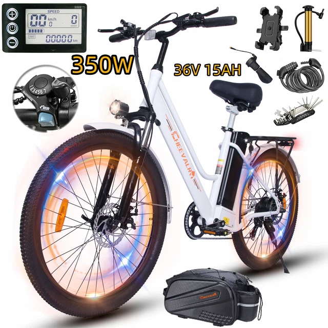 ESKUTE C100 Plus E-Bike, 26 Zoll Elektrofahrrad, E-Cityrad 250W