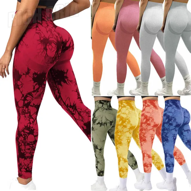 WOMENS HIGH WAIST Seamless Gym Leggings Fitness Scrunch Butt Lift Yoga  Pants UK £11.99 - PicClick UK