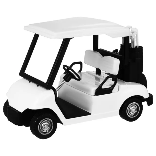 Diecast Golf Cart Toy with Clubs Alloy Metal Model Car for Home Decor-KR