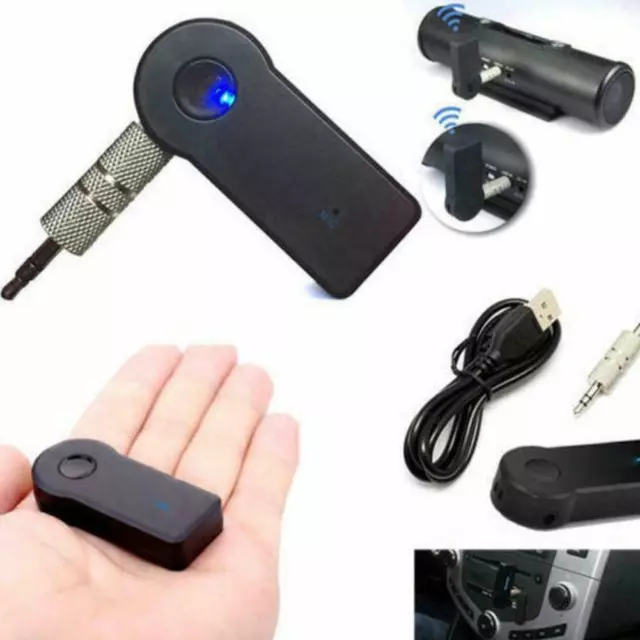 3.5mm to USB Bluetooth Wireless Receiver AUX Audio Adapter Best Car Music D0R2