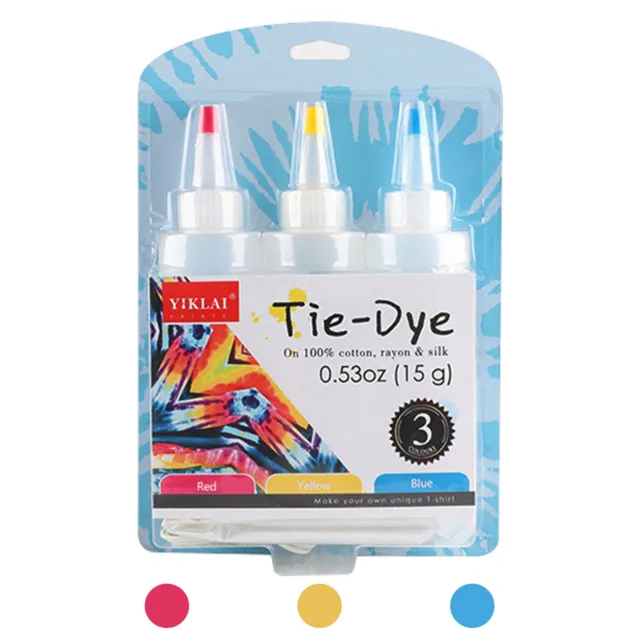 3 Colors DIY Tie Dye  Fabric Dye Set Fabric Paint 120ml/bottle with Z4J6