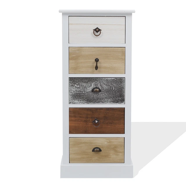 NON UTILIZZATO] Credenza Cassettiera Shabby Vintage Legno Paulonia Cassetto Sportelli 33x66x78cm Marrone 76979573