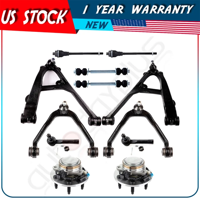 Front Upper Lower Control Arm Ball Joints Wheel Hub Bearings For Chevrolet GMC