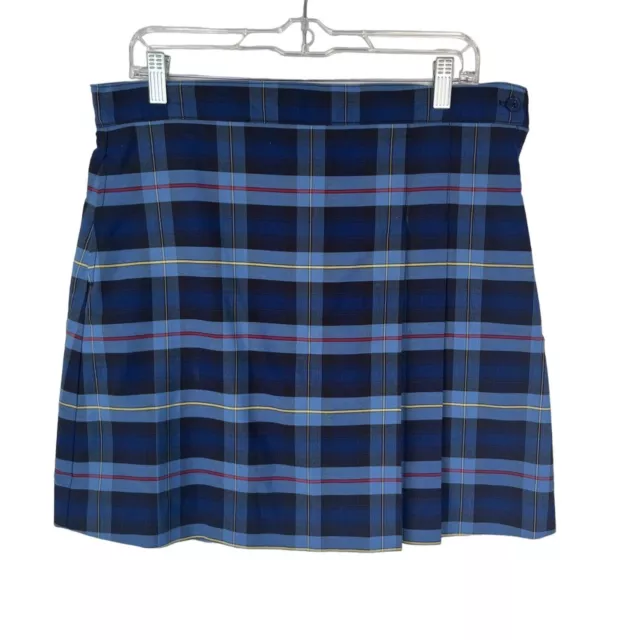 Classroom Uniforms Kids Plaid Skirt Skort School Adjustable Waist Size 16 1/2