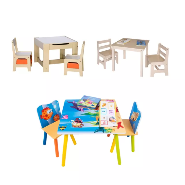 Kindersitzgruppe Kindertisch mit 2 Stühle Kindertisch Set Kinderstuhl Möbel #930