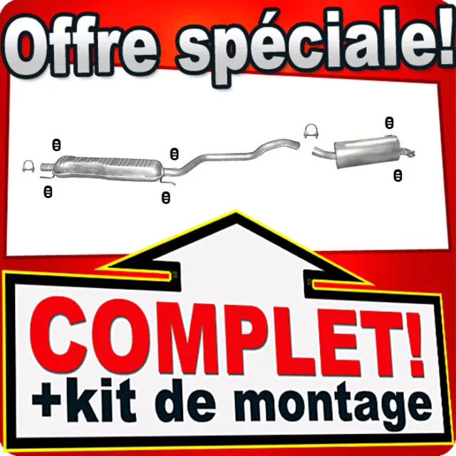 Ligne pot d'échappement pour OPEL ZAFIRA B 1.9 CDTi pour sans FAP Silencieux