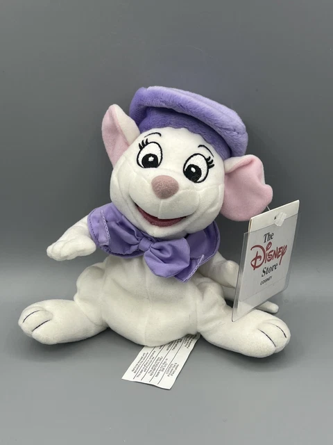 DISNEY STORE THE Rescuers Bianca White Mouse Plush Bean Bag 8” Soft Toy ...