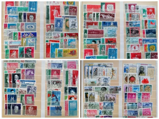 25 Sätze Briefmarken DDR **/o aus Lagernachlass ab 50er Jahre