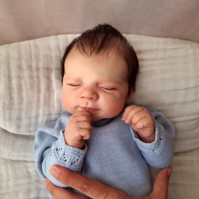 48CM Reborn Baby Doll Soft Touch Cloth Body Sleeping Newborn Kids Birthday Gift