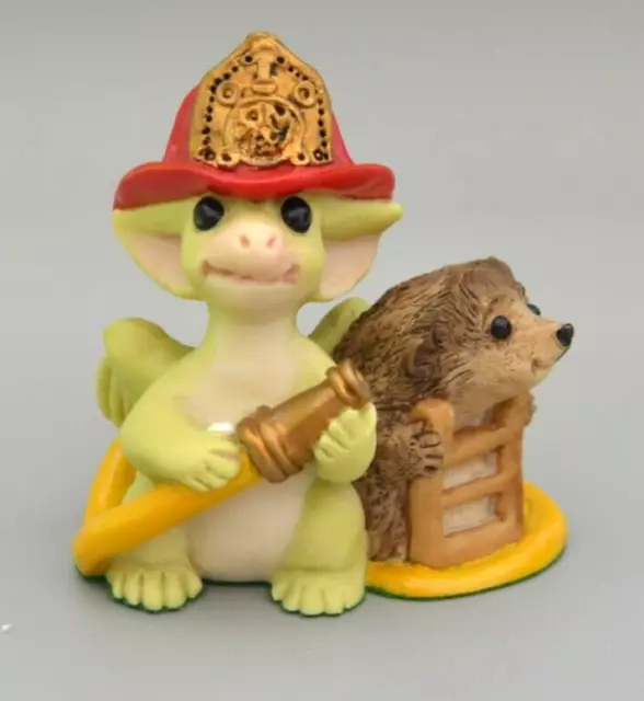 The Whimsical World of Pocket Dragons 1998 vintage figurine - "Fire Brigade"