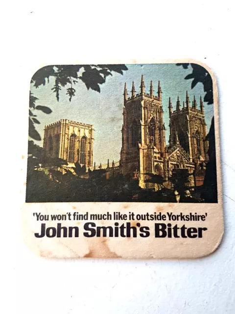 Vintage JOHN SMITH'S - Bitter  ...  Cat No'34  Beer mat / Coaster