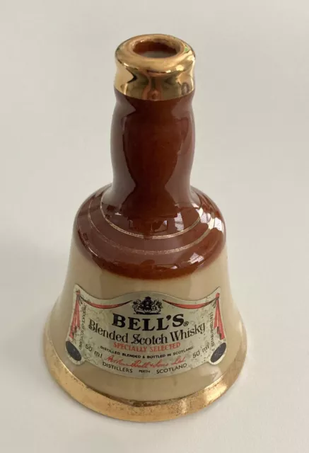 Wade Bells Scotch Whisky Miniature Bell 50ml 9.5cm, Perth Scotland Opened No Lid