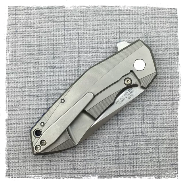 Custom Titanium Clip Made for ZT0456 Zero Tolerance Knife ZT0450 0095 0560