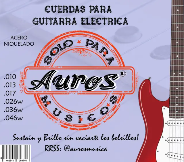 Cuerdas para Guitarra Eléctrica de la marca española AUROS 2
