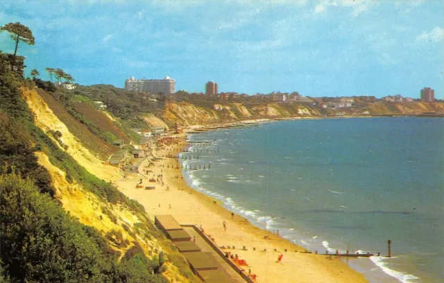 Dorset Postcard, BOURNEMOUTH from Canford Cliffs, Sun, Sea, Sand, Beach AW8