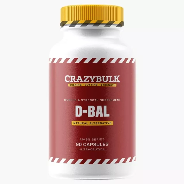 CRAZYBULK D-BAL MUSCLE BUILDER STRENGTH GAIN 90 CAPSULES ,Pack of 1