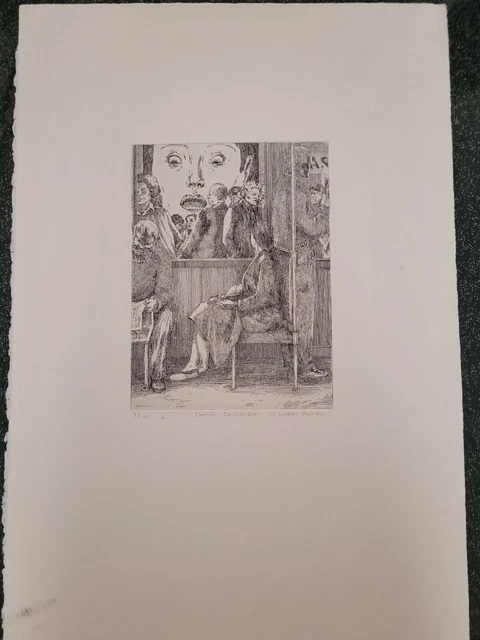 Véronique JORDAN-ROMAN (1943-1991) eau forte ? Lithographie numérotée et signee 2