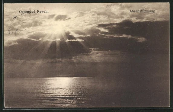 AK Rewahl, Abendstimmung an der Ostsee